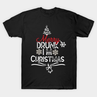 Funny Christmas Drinking Quotes - Merry Drunk Im Christmas Funny T-Shirt